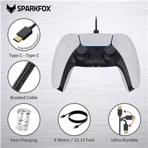 کابل شارژ دسته پلی استیشن 5 اسپارک فاکس مدل CABLE DATA and CHARGE W20P501 VST