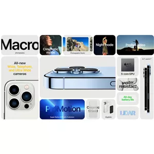 گوشی موبایل اپل مدل iPhone 13 Pro Max CH دو سیم کارت ظرفیت یک ترابایت و رم 6 گیگابایت - نات اکتیو