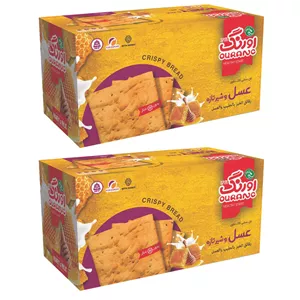 بیسکویت رژیمی بدون شکر با باشیروعسل اورنگ - 380 گرم بسته 2 عددی
