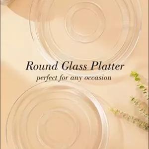 2436 دیس گرد شیشه ای 33سانت لیمون