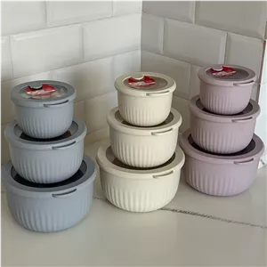 درجه یک کاسه لیمون مدل درب دار  کد HS2223 مجموعه 3 عددی