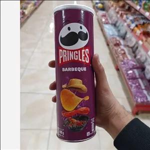 چیپس پرینگلز با طعم سس باربیکو وزن 165 گرم