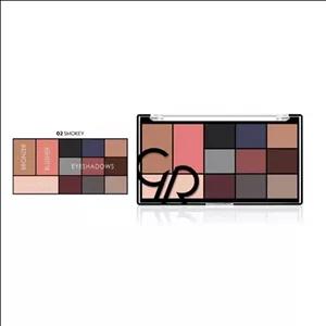 پالت آرایش صورت و چشم گلدن رز مدل سیتی استایل اسموکی کد 02