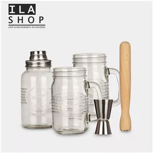 ست کوکتل بار سرد شیشه ای ایلا
