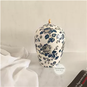 گلدان بزرگ مدرن قلم آبی 