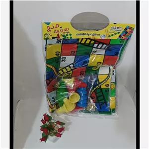 بازی فکری منچ و مار پله صفحه پارچه ای در ابعاد 45در 45