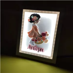 تابلو اسم برجسته دخترک گلفروش ابعاد 20.15