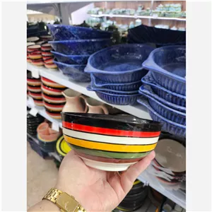 کاسه آبگوشت خوری رنگین کمان کرمی 