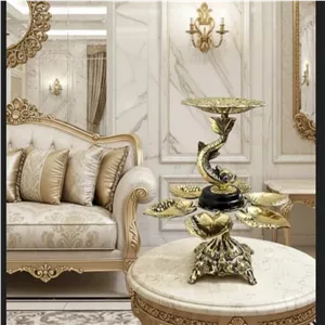 استند هفت سین ماهی برنزی هفتسین برنز برنجی استند رومیزی سنگ طبیعی اکسسوری هفت سین