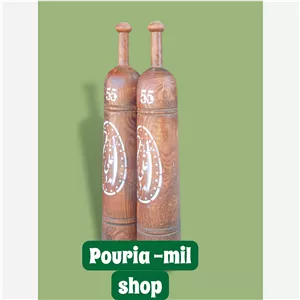 میل باستانی ،دمبل زورخانه ای جفت ده کیلو با استفاده از چوب خشک و مقاوم 