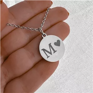 پلاک نقره 925 (حک حروف و اسم دلخواه شما )