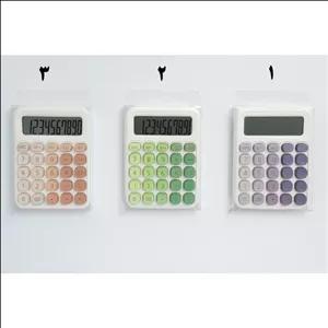 ماشین حساب مینیمال دکمه درشت طیف رنگی