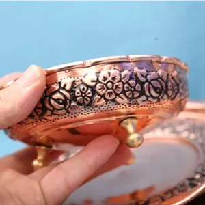 پیاله مسی سه پایه نقشینه