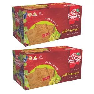 بیسکویت رژیمی بدون شکر با شیره انگور اورنگ - 380 گرم بسته 2 عددی