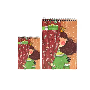 دفتر یادداشت 80 برگ اسپادانا طرح دخترانه بسته 2 عددی F5J