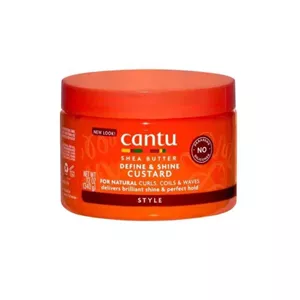 کرم ژل کاسترد استایل و براق کننده مو فر کنتو Cantu define &amp  shine Custard