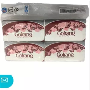 دستمال کاغذی سافت گلرنگ 250 برگ دو لایه 4 عدد نرم ومقاوم 