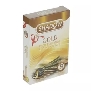 کاندوم خاردار و تاخیری قوی طلایی شادو SHADOW GOLD بسته 12 عددی