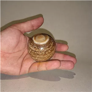 گوی سنگی آراگونیت خوش نقش طبیعی کلکسیونی