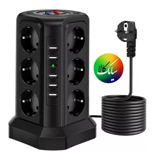 چندراهی برق ایستاده هوشمند USB
