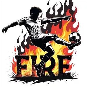 استیکر پارچه و لباس پاد آفرین طرح فوتبال کد 2343 