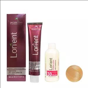 رنگ مو لورینت شماره G10 حجم 100 میلی لیتر رنگ بلوند طلایی خیلی خیلی روشن به همراه اکسیدان مدل 2 نه درصدی حجم 125 میلی...