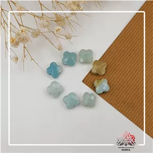 سنگ میانکاری آمازونیت چهارپر تراش دار
