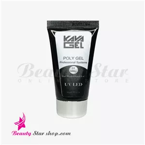 پلی ژل کاشت ناخن کاواژل رنگ شیری کد 01 حجم 30 گرم