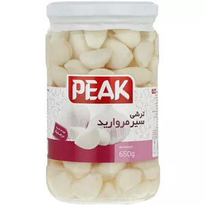ترشی سیر مروارید 750 گرم پیک 6263555002170
