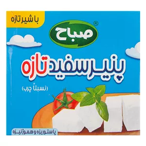 پنیر سفید تتراپک نسبتا چرب 520 گرمی صباح 6260405201509