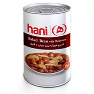 کنسرو لوبیا با قارچ درب کلیدی 380 گرم هانی - 6260582701564