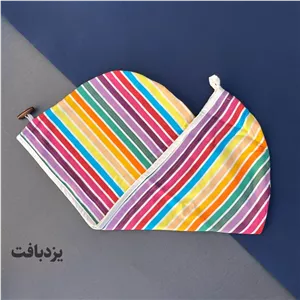 کلاه حمام هندی نخی ممتاز رنگین کمانی