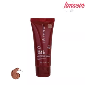 کرم ضد آفتاب رنگی لافارر مدل SPF40 محافظ UVA ،UVB و PA، ضد جوش و آکنه، ضد پیری، مناسب پوست‌‌های چرب و آکنه‌ای حجم 40 