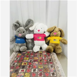 عروسک طرح خرگوش مدل رنگین کمان و ابر ارتفاع 40سانتی متر