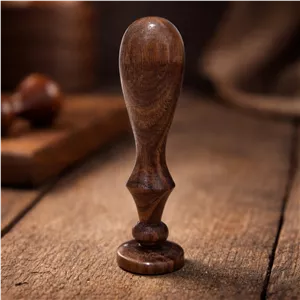 پایه مهر چوبی گردو خراطی شده دستساز