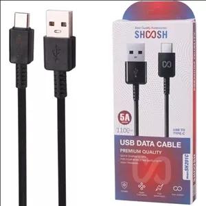 کابل تایپ سی فست شارژ 5 آمپر شوش SH201C طول 1.1 متر