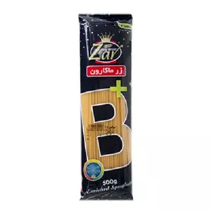 ماکارونی رشته‌ای 1.5 غنی شده زر‌ ماکارون 500 گرمی 6260532822196