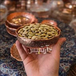 پیاله مسی سه پایه گلبرگ 