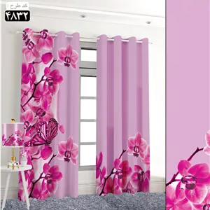 پرده تصویری طرح ارکیده و پروانه برند پرنا