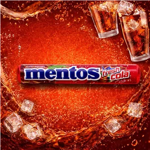 آبنبات خوشبوکننده دهان منتوس با رایحه کولا Mentos Fresh Cola وزن 37.5 گرم