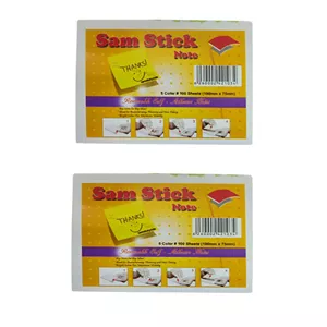 کاغذ یادداشت چسب دار سام استیک نوت کد 75-100 بسته 2 عددی Rvx