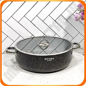 تابه درب پیرکس مشکی دو دسته سایز 30 گرانیتی زومبا