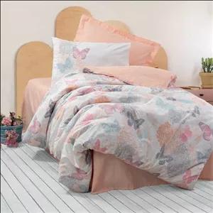 ست ملحفه کاتن باکس مدل Girls-Boys Kimela Pembe تکنفره 3 تکه