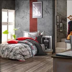 ست ملحفه کاتن باکس مدل Girls-Boys Rock Kirmizi تکنفره 3 تکه