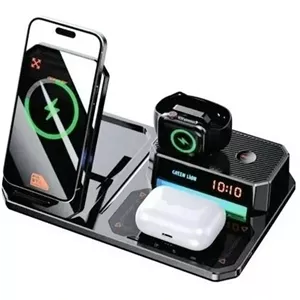 شارژر وایرلس و پایه نگهدارنده گرین لاین 6IN1 Multi Functional Wireless