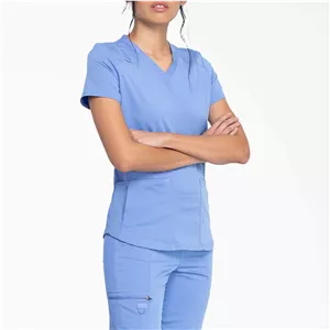 اسکراب پزشکی زنانه (بلوز) برند Dickies مدل DK870 رنگ آبی آسمانی