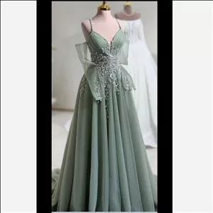 لباس مجلسی توری عقد نامزدی فرمالیته ماکسی پفی پرنسسی 