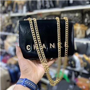 کیف دخترانه  دوشی دستی شنل بند زنجیری رنگ ثابت