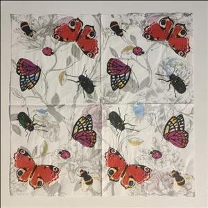 دستمال سفره آی اچ آر مدل پروانه های فانتزی بسته 20 عددی 9rg