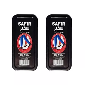 واکس کفش سفیر مدل اسفنجی 02 بسته 2 عددی RJ2